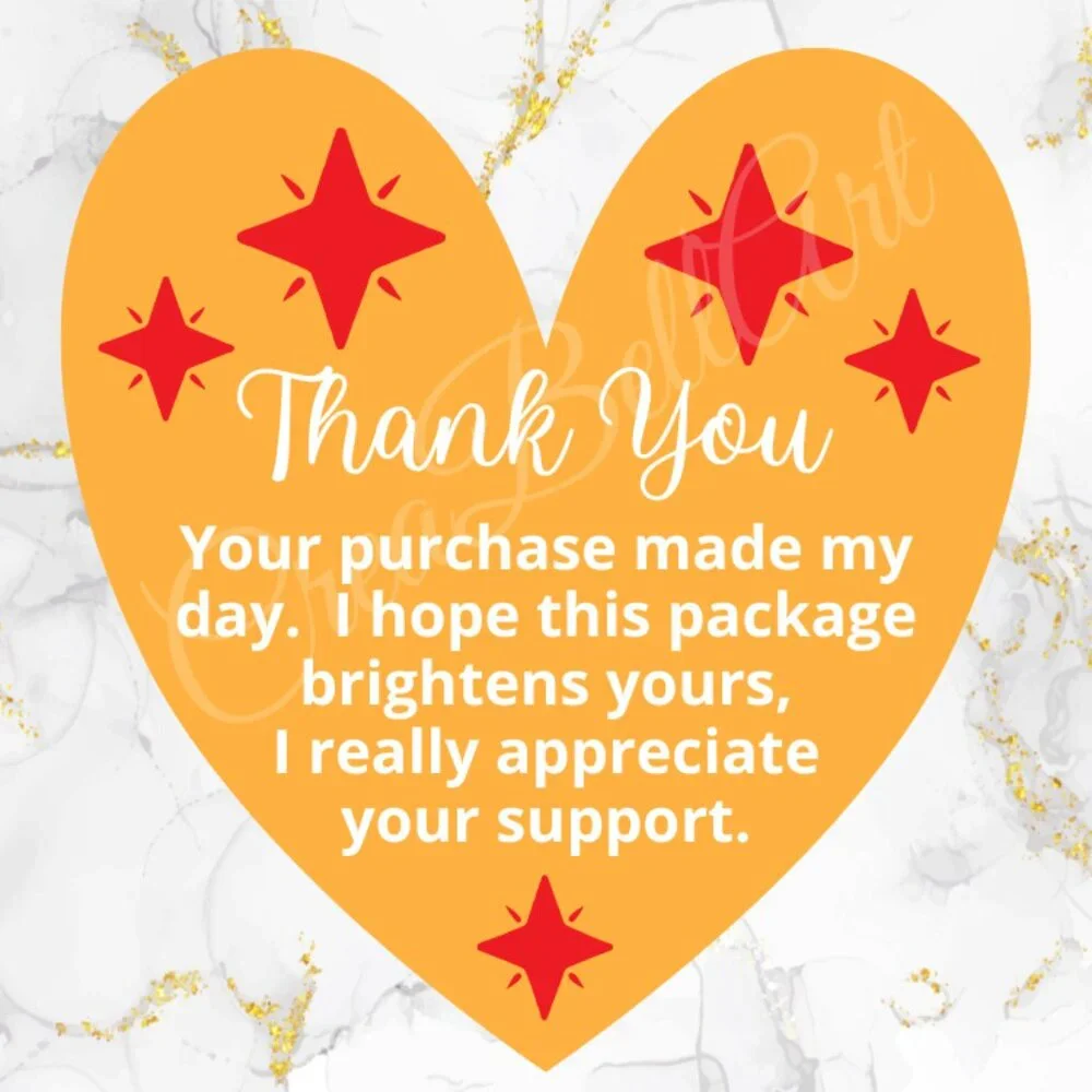 60 COUNT COLORS HEART-SHAPED THANK YOU CARDS  BLANK BACKS 2